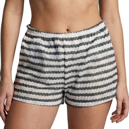 Cover Me Cape Britton Shorts Coverup 26052854 Black Sand White Stripe Front