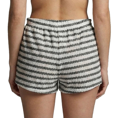Cover Me Cape Britton Shorts Coverup 26052854 Black Sand White Stripe Back