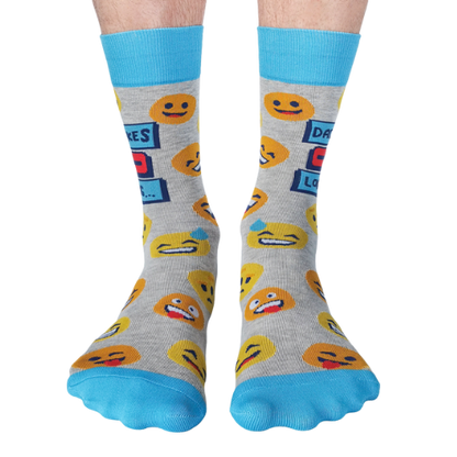 Dad Jokes socks featuring playful designs with classic dad humor and puns, perfect for fans of dad jokes.