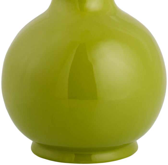 Maine Cottage Droplet Round Green Ceramic Table Lamp with Scallop Shade | Maine Cottage®