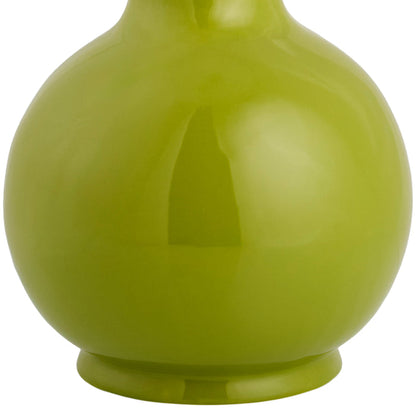 Maine Cottage Droplet Round Green Ceramic Table Lamp with Scallop Shade | Maine Cottage®