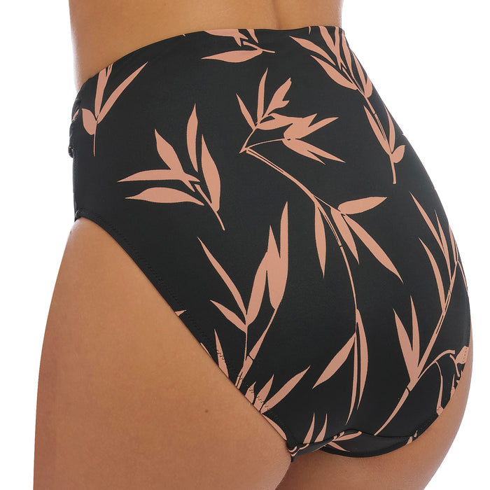 Fantasie Luna Bay High Waist Bikini Brief FS502478 Lacquered Black Back