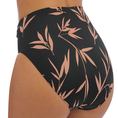 Fantasie Luna Bay High Waist Bikini Brief FS502478 Lacquered Black Back