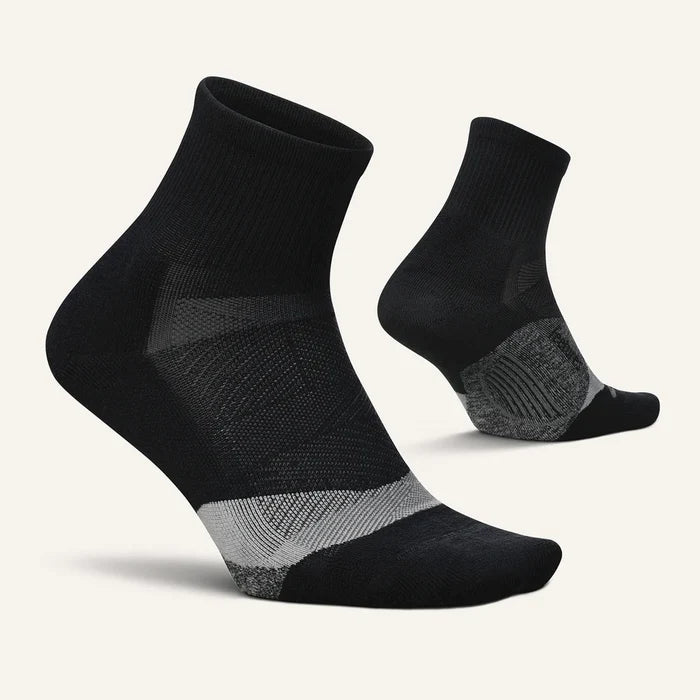 Feetures Elite | Light Cushion | Quarter Length | Black