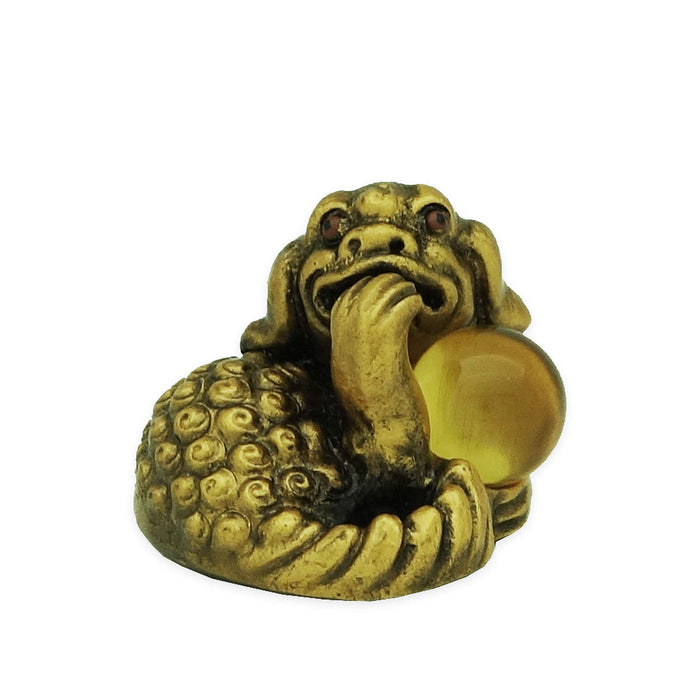 Fortune Harvesting 3-Legged Pi Yao with Citrine