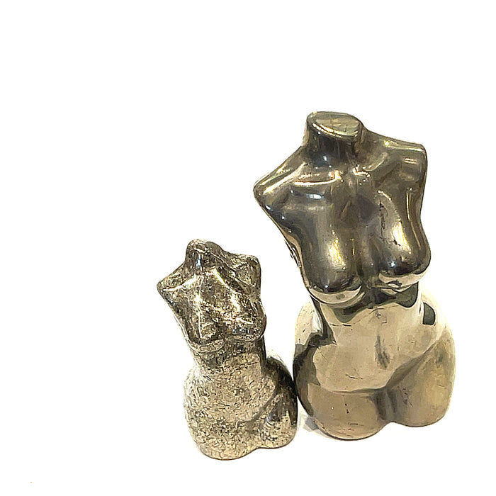 One Pyrite Gemstone Jr. Female Figure Carving - new