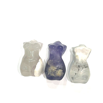 Mini Fluorite (Two can't stand up, one with more white marking can stand)