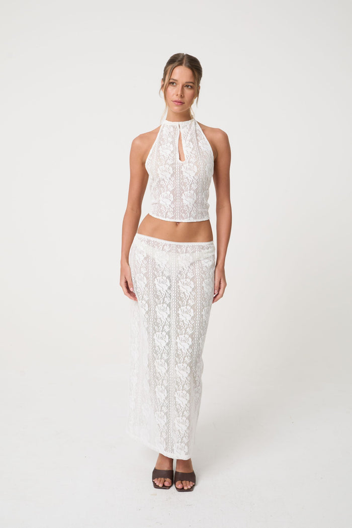 GRACE SKIRT | WHITE LACE - Love McNicoll