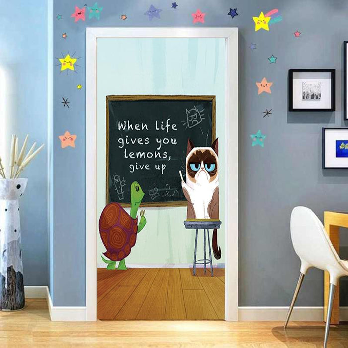Grumpy Cat Door Cover Grumpy Lemons