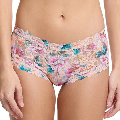 Hanky Panky Printed Signature Lace Boyshort PR4812 Buy Myself Flowers Front
