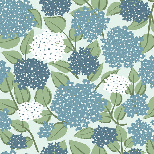 Maine Cottage Hydrangea Holiday: Bluestone Fabric By The Yard | Maine Cottage®