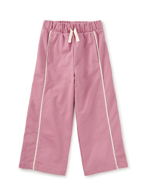 Hydrangea Lace Trimmed Track Pants