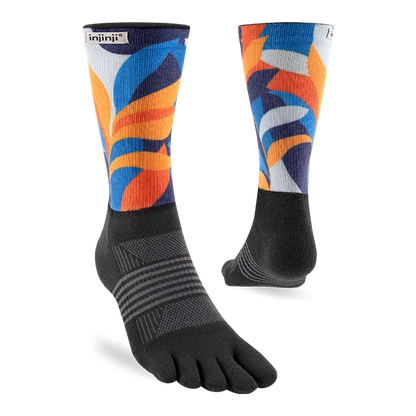 Injinji Trail Sock | Midweight | Crew Length | Botanic | Womens