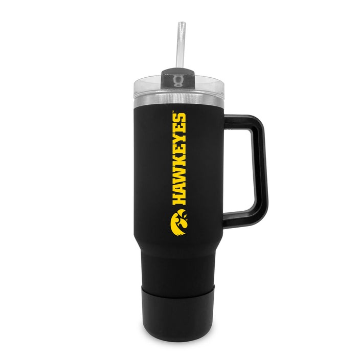 Iowa Hawkeyes 40oz Stainless Tumbler w/Removable Straw