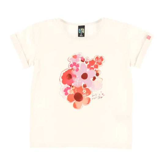 Ivory wth Flowers T-shirt