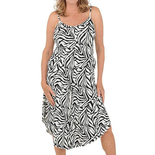 J. Valdi Mauritius Flowy Jumper Coverup J11176 White/Black Front