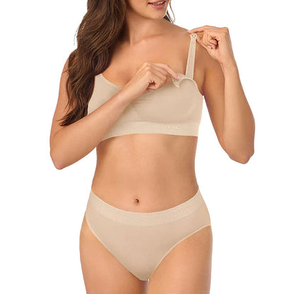 Le Mystere Seamless Comfort Nursing Bra 3017 Soft Shell Set