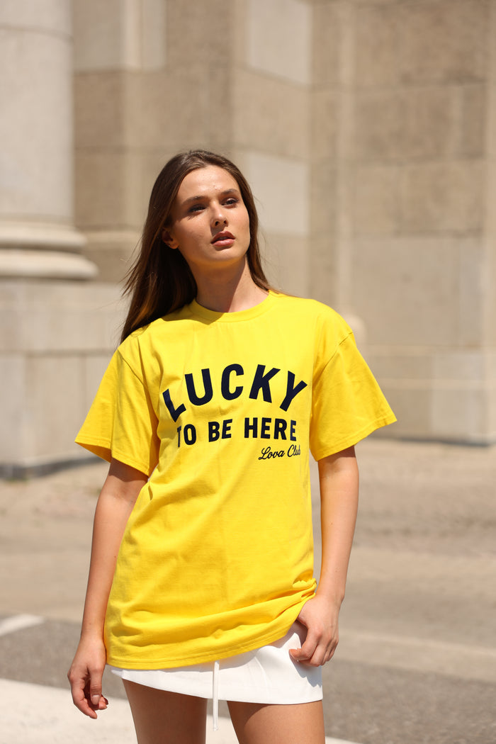 LUCKY TO BE HERE TEE - Love McNicoll