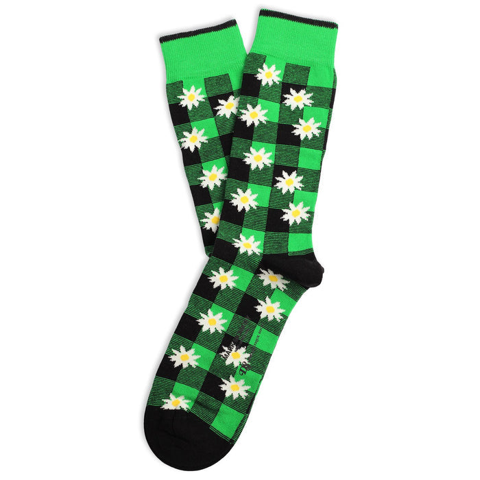 Mark McNairy x Democratique Socks Buffalo Daisy Sea Green - Democratique Socks