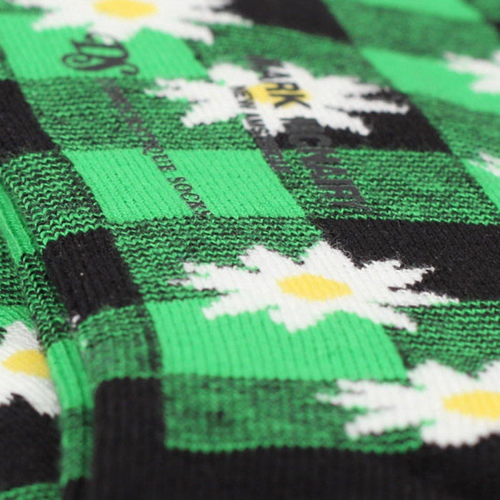 Mark McNairy x Democratique Socks Buffalo Daisy Sea Green - Democratique Socks