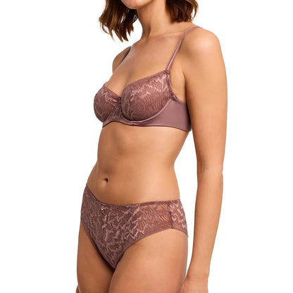 Montelle Flirt Demi Lace Bra 9705 Woodrose Set