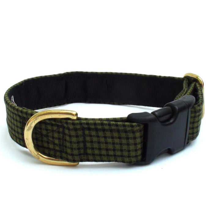 Moss Check Collar