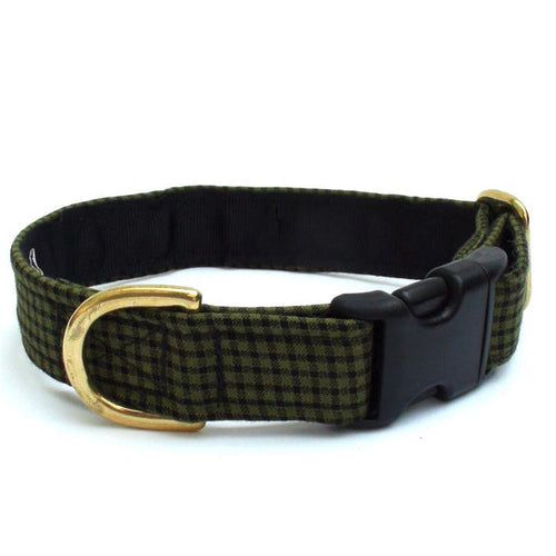 Moss Check Collar
