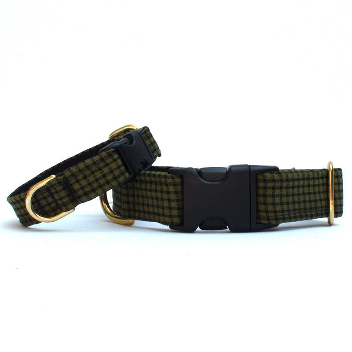 Moss Check Collar