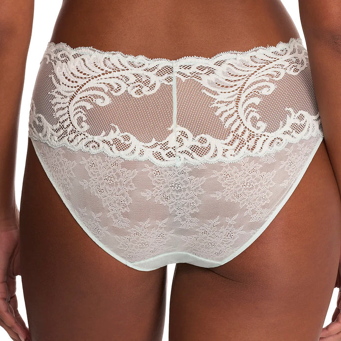 Natori Feathers Girl Brief Panty 756023 Mint Lace Back