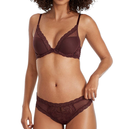 Natori Feathers Hipster Panty 753023 Cocoa Set