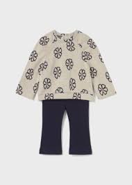 Navy Flower Pant Set