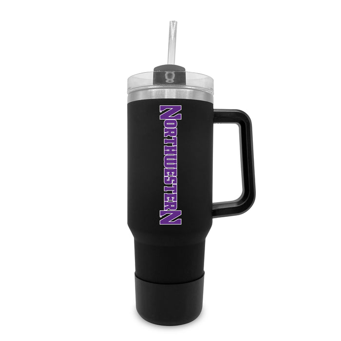 Northwestern Wildcats 40oz Stainless Tumbler w/Removable Straw