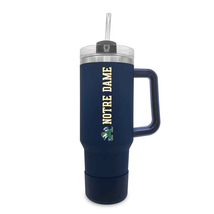 Notre Dame 40oz Stainless Tumbler w/Removable Straw