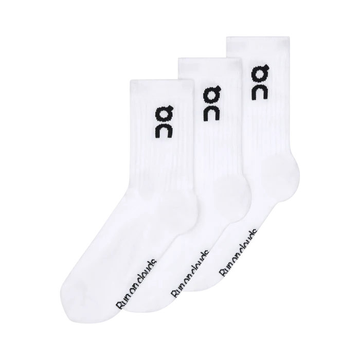 On Logo Sock High 3 Pack | White