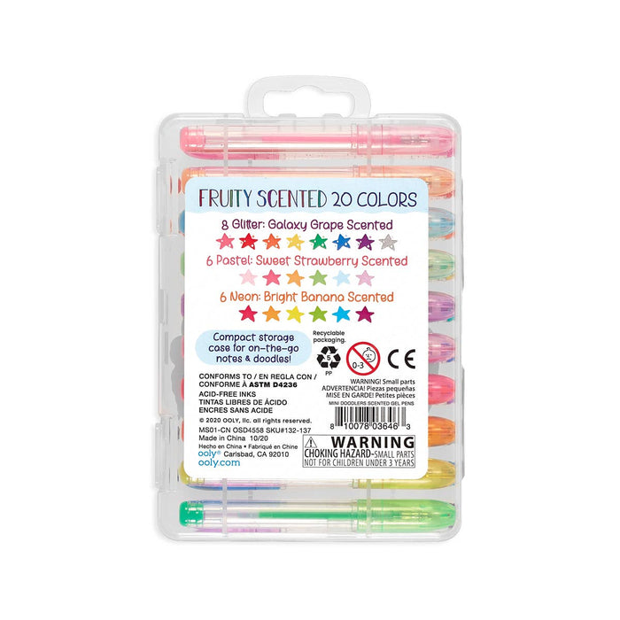 OOLY - Mini Doodlers Fruity Scented Gel Pens - Set of 20