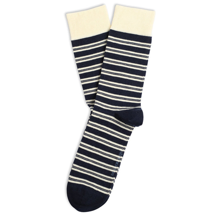 Originals Ultralight Power Stripes Navy / Off White - Democratique Socks