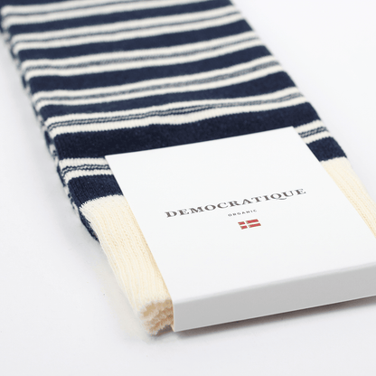 Originals Ultralight Power Stripes Navy / Off White - Democratique Socks