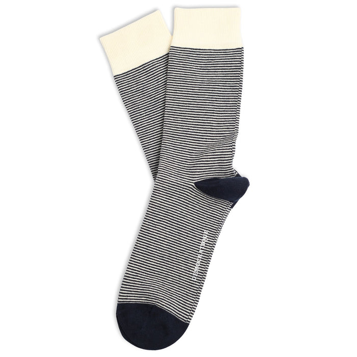 Originals Ultralight Stripes Socks Navy / Off White - Democratique Socks