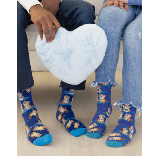 Otterly Adorable men’s socks featuring a fun otter design, perfect for adding a quirky touch to your sock collection.