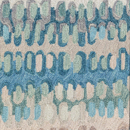 Maine Cottage Paint Chip Blue Micro Hooked Wool Rug | Maine Cottage¨