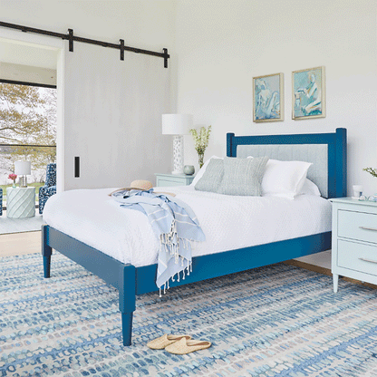 Maine Cottage Paint Chip Blue Micro Hooked Wool Rug | Maine Cottage¨