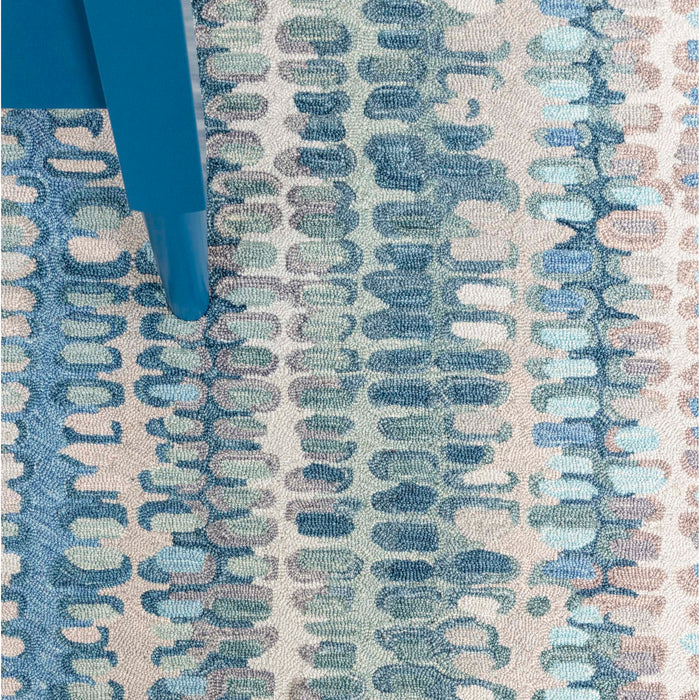 Maine Cottage Paint Chip Blue Micro Hooked Wool Rug | Maine Cottage¨