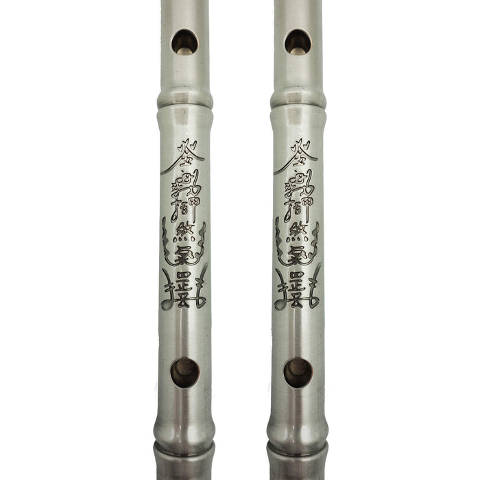 Pair of Bamboo Flutes (Silver)