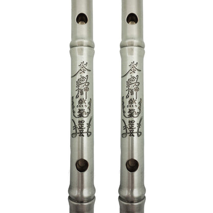 Pair of Bamboo Flutes (Silver)