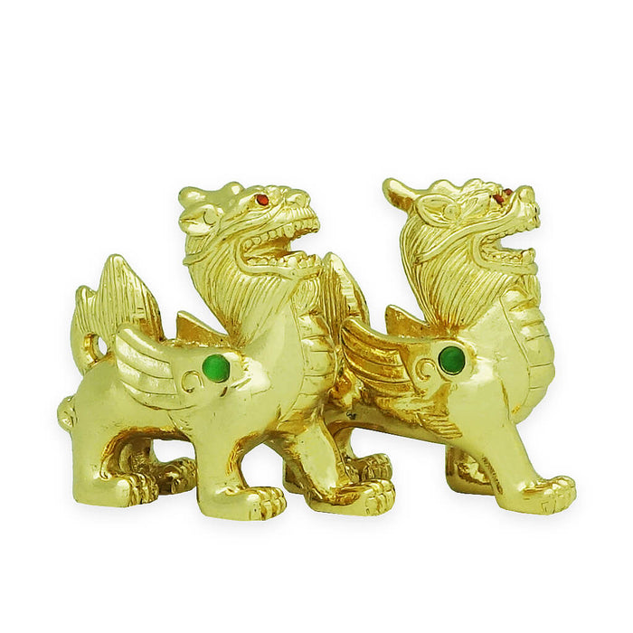 Pair of Pi Yao With Wings