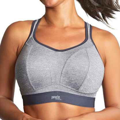 Panache Boundless Non Wired Sports Bra 7341B Charcoal Marl Front