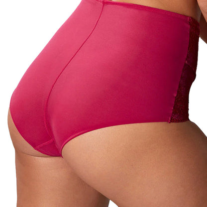 Panache Clara High Waist Brief 7254 Orchid Red Back