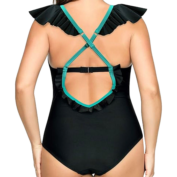 Parfait Farrah One-Piece Swimsuit S8096 Black Emerald Back