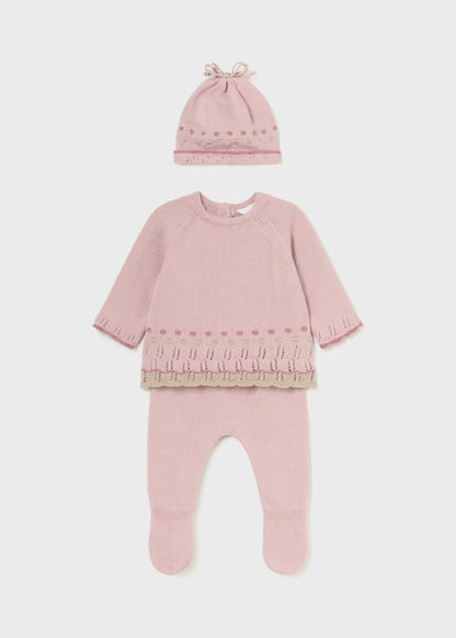 Pink 3 pc. Sweater Set