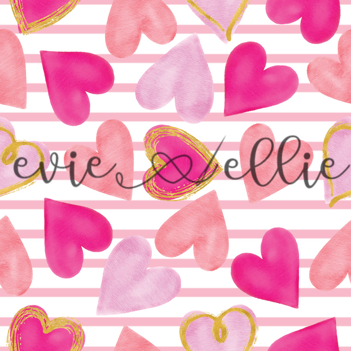 Pink Hearts -- Multiple Colors
